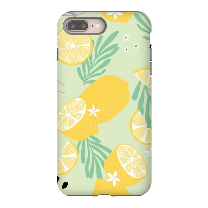 iPhone 8 plus StrongFit Lemon pattern 04 by Jelena Obradovic