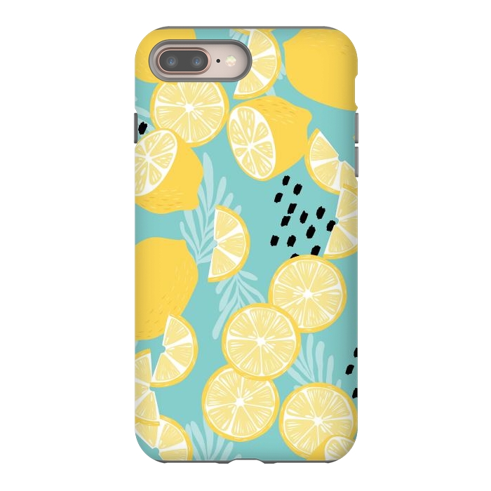 iPhone 8 plus StrongFit Lemon pattern 06 by Jelena Obradovic