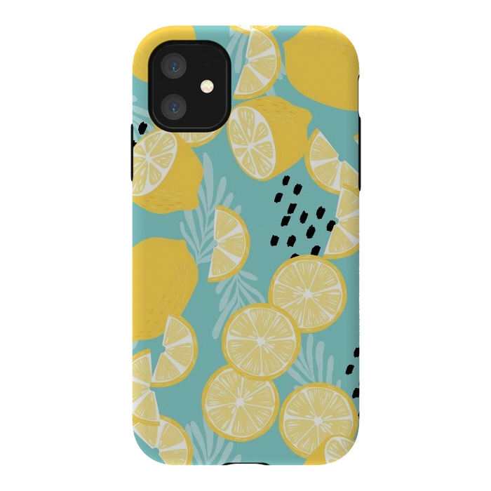 iPhone 11 StrongFit Lemon pattern 06 by Jelena Obradovic