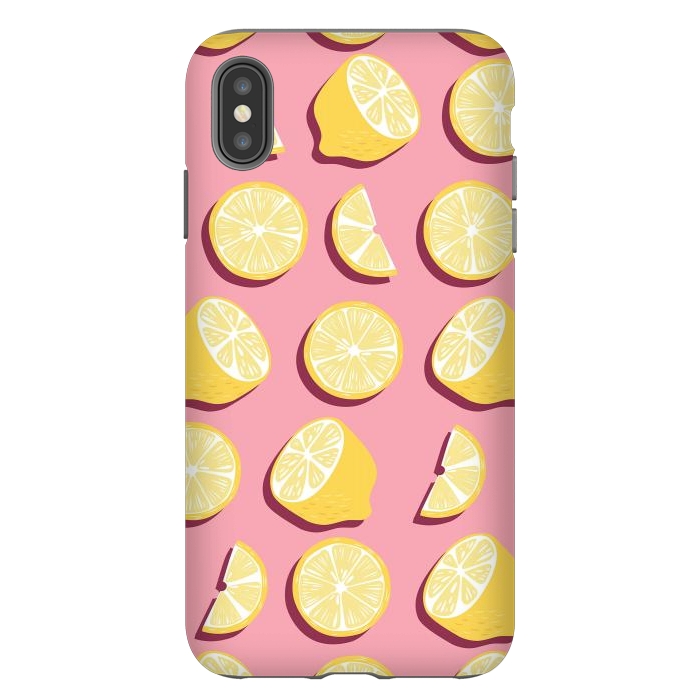 iPhone Xs Max StrongFit Lemon pattern 07 by Jelena Obradovic