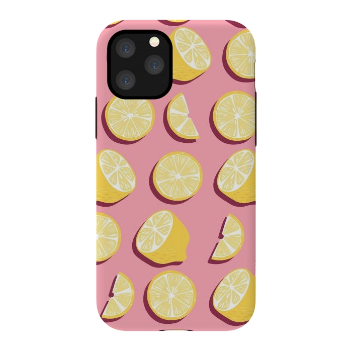 iPhone 11 Pro StrongFit Lemon pattern 07 by Jelena Obradovic