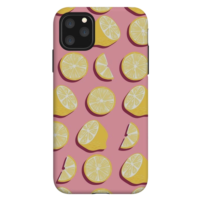 iPhone 11 Pro Max StrongFit Lemon pattern 07 by Jelena Obradovic