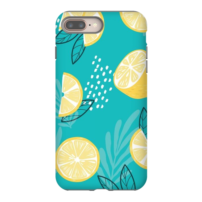 iPhone 8 plus StrongFit Lemon pattern 08 by Jelena Obradovic
