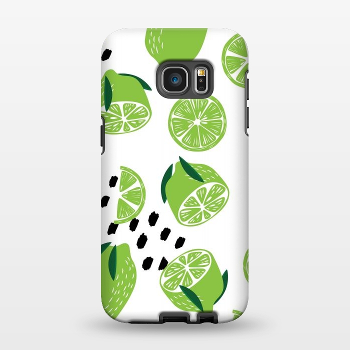 Galaxy S7 EDGE StrongFit Lime pattern 01 by Jelena Obradovic