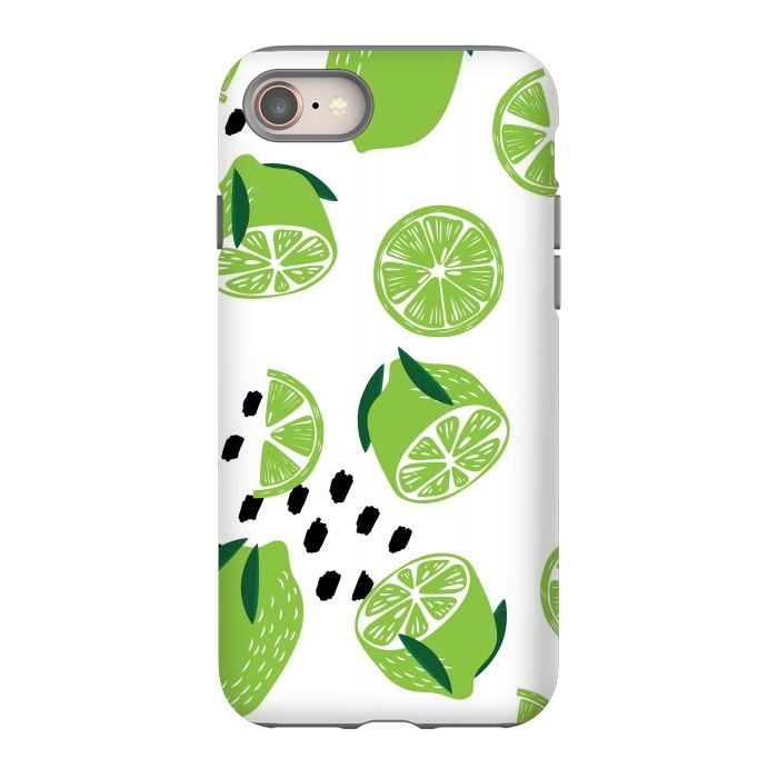 iPhone 8 StrongFit Lime pattern 01 by Jelena Obradovic