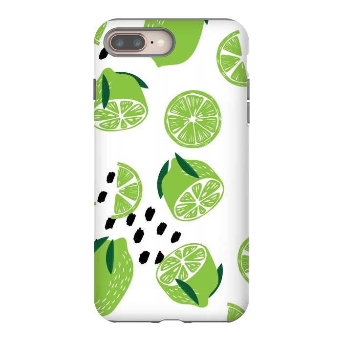 iPhone 8 plus StrongFit Lime pattern 01 by Jelena Obradovic