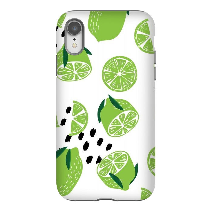 iPhone Xr StrongFit Lime pattern 01 by Jelena Obradovic