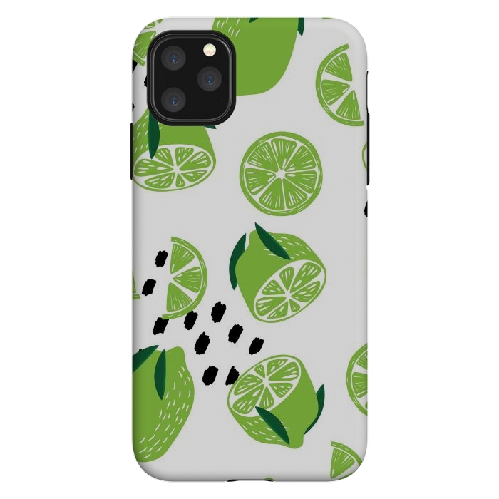 iPhone 11 Pro Max StrongFit Lime pattern 01 by Jelena Obradovic