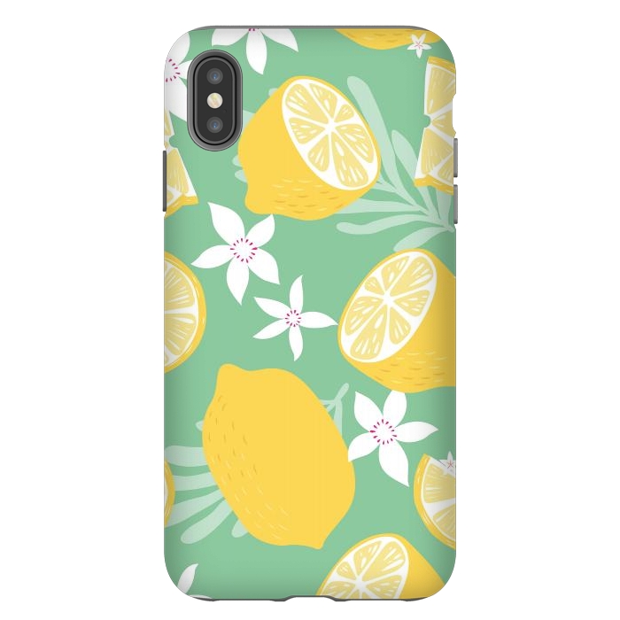 iPhone Xs Max StrongFit Lemon pattern 09 by Jelena Obradovic