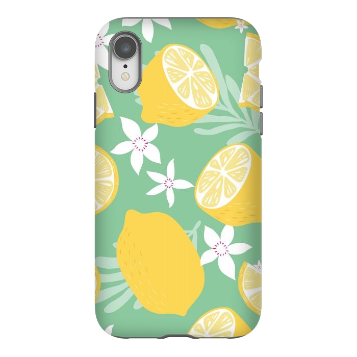 iPhone Xr StrongFit Lemon pattern 09 by Jelena Obradovic