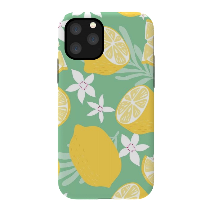 iPhone 11 Pro StrongFit Lemon pattern 09 by Jelena Obradovic