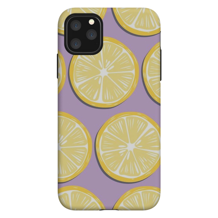 iPhone 11 Pro Max StrongFit Lemon pattern 10 by Jelena Obradovic