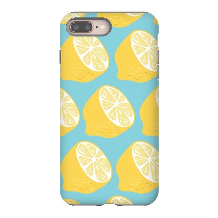 iPhone 8 plus StrongFit Lemon pattern 13 by Jelena Obradovic