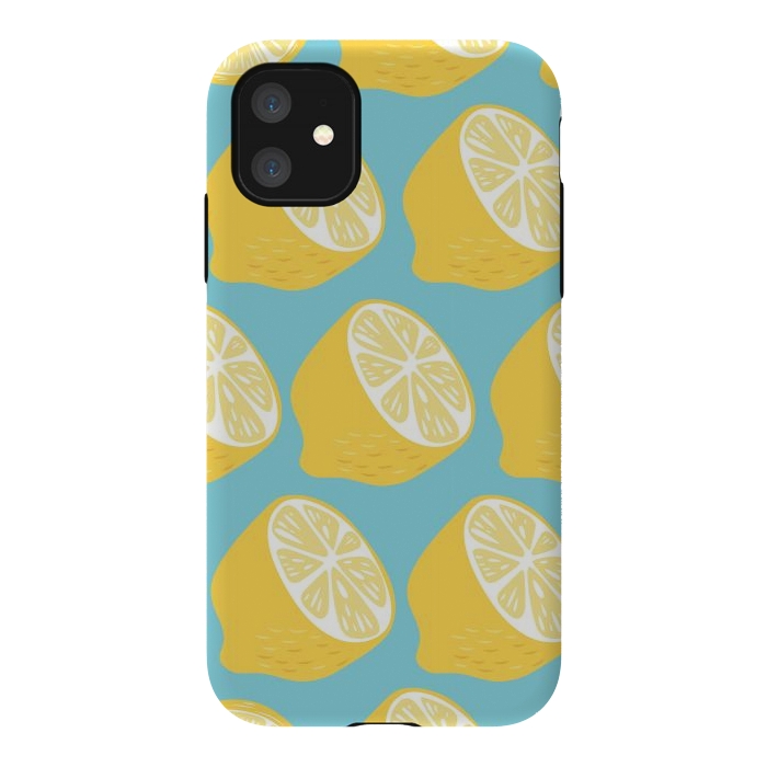iPhone 11 StrongFit Lemon pattern 13 by Jelena Obradovic