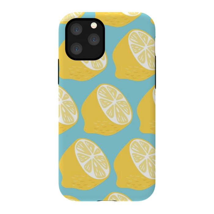iPhone 11 Pro StrongFit Lemon pattern 13 by Jelena Obradovic