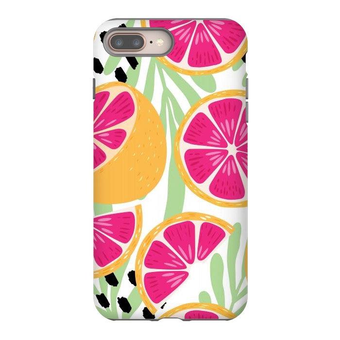 iPhone 7 plus StrongFit Grapefruit pattern 03 by Jelena Obradovic