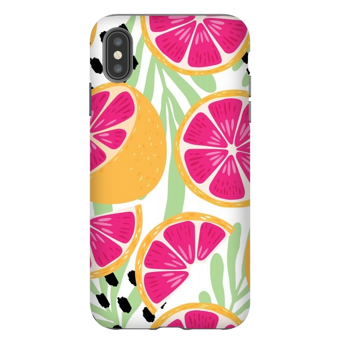 iPhone Xs Max StrongFit Grapefruit pattern 03 by Jelena Obradovic