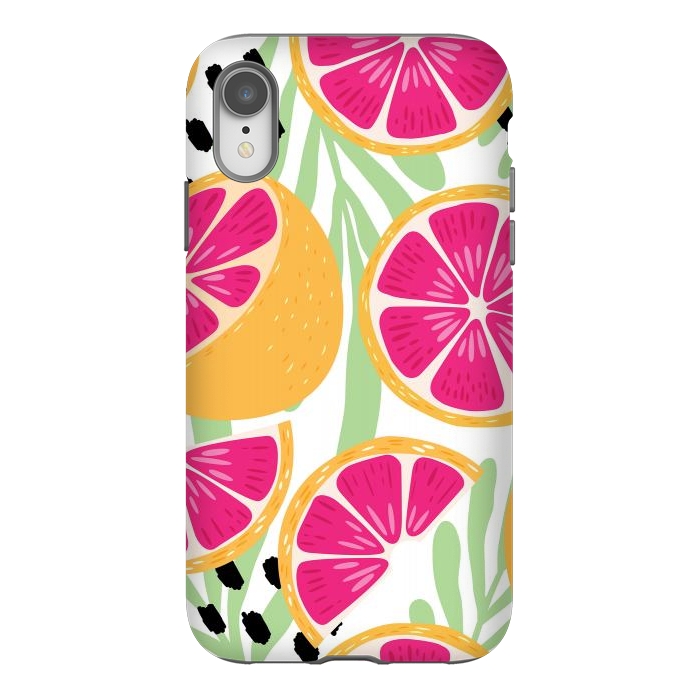iPhone Xr StrongFit Grapefruit pattern 03 by Jelena Obradovic