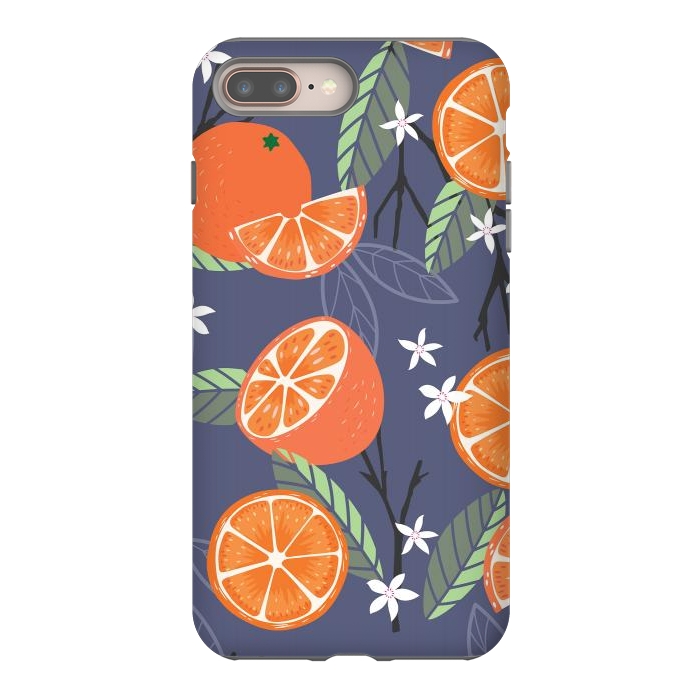 iPhone 7 plus StrongFit Orange pattern 01 by Jelena Obradovic