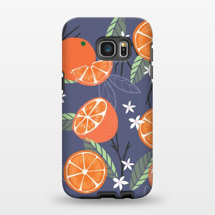 Galaxy S7 EDGE StrongFit Orange pattern 01 by Jelena Obradovic