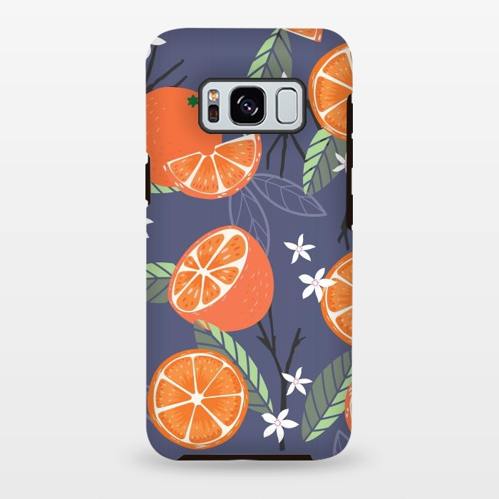 Galaxy S8 plus StrongFit Orange pattern 01 by Jelena Obradovic