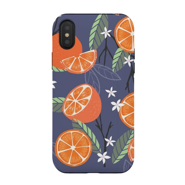 iPhone Xs / X StrongFit Orange pattern 01 by Jelena Obradovic