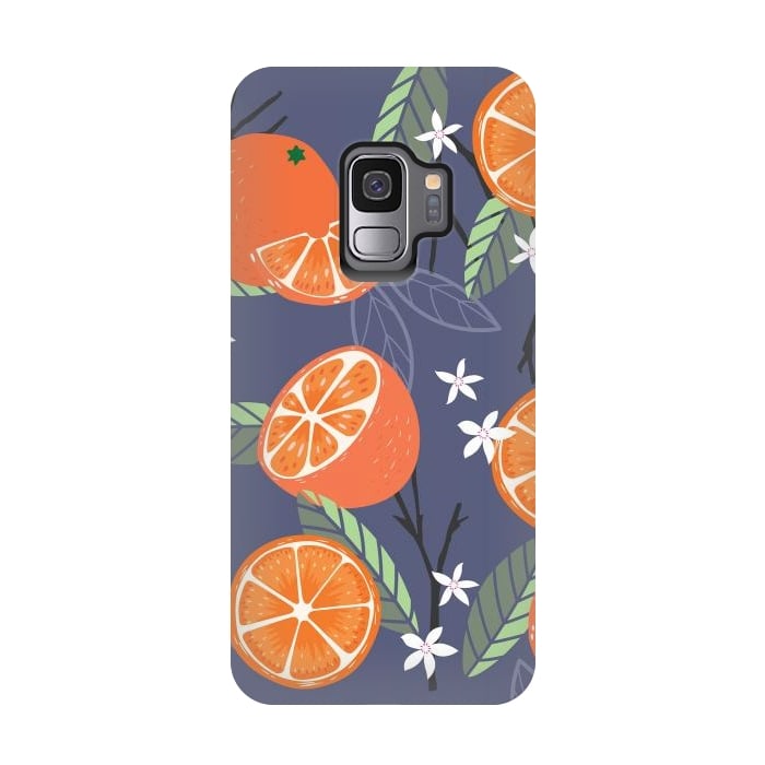 Galaxy S9 StrongFit Orange pattern 01 by Jelena Obradovic