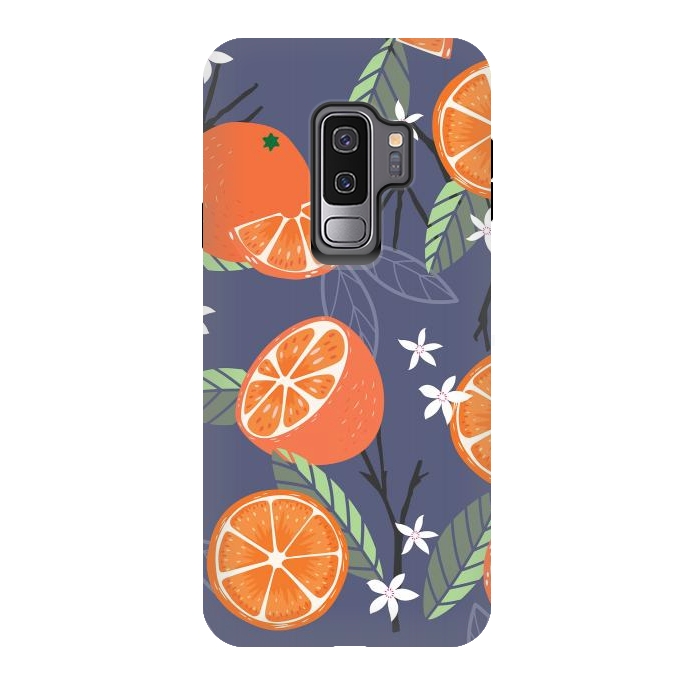 Galaxy S9 plus StrongFit Orange pattern 01 by Jelena Obradovic