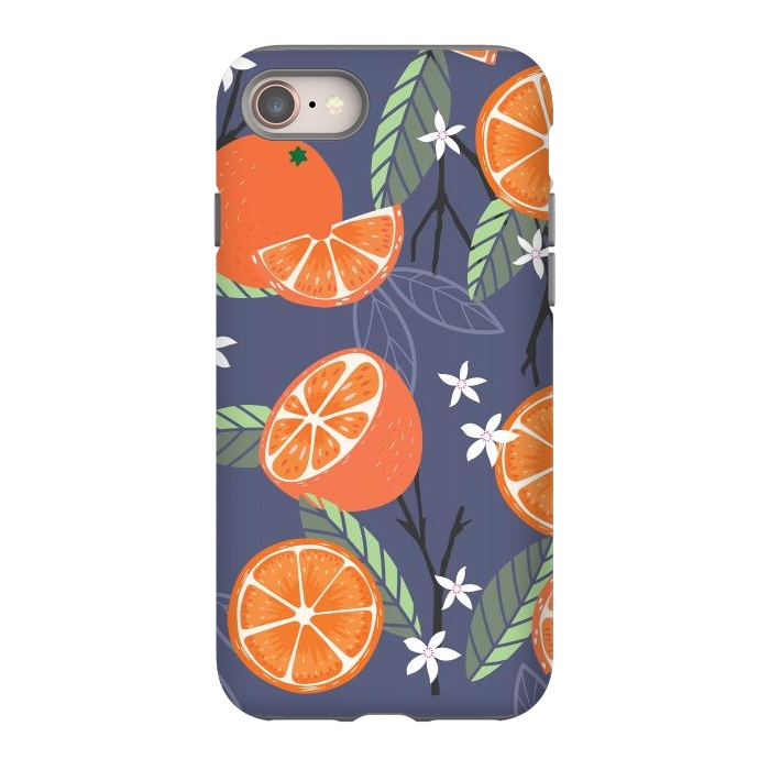 iPhone 8 StrongFit Orange pattern 01 by Jelena Obradovic