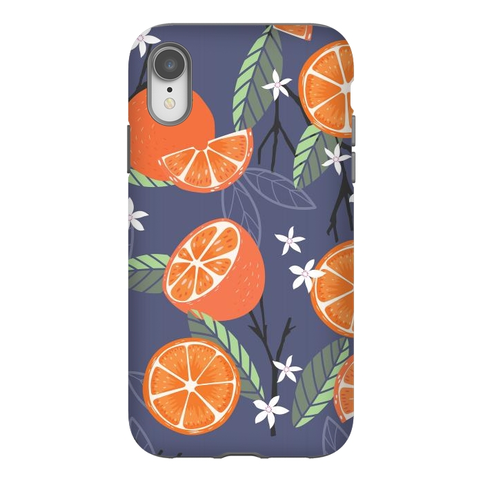 iPhone Xr StrongFit Orange pattern 01 by Jelena Obradovic