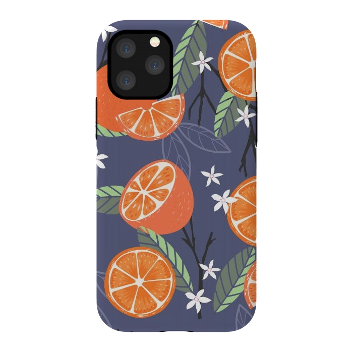 iPhone 11 Pro StrongFit Orange pattern 01 by Jelena Obradovic