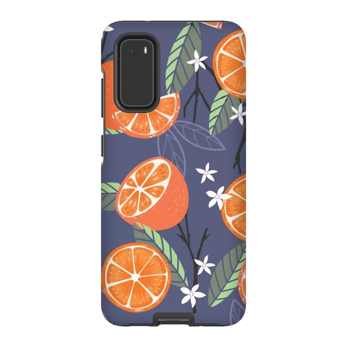 Galaxy S20 StrongFit Orange pattern 01 by Jelena Obradovic