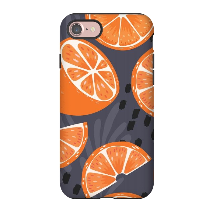 iPhone 7 StrongFit Orange pattern 02 by Jelena Obradovic