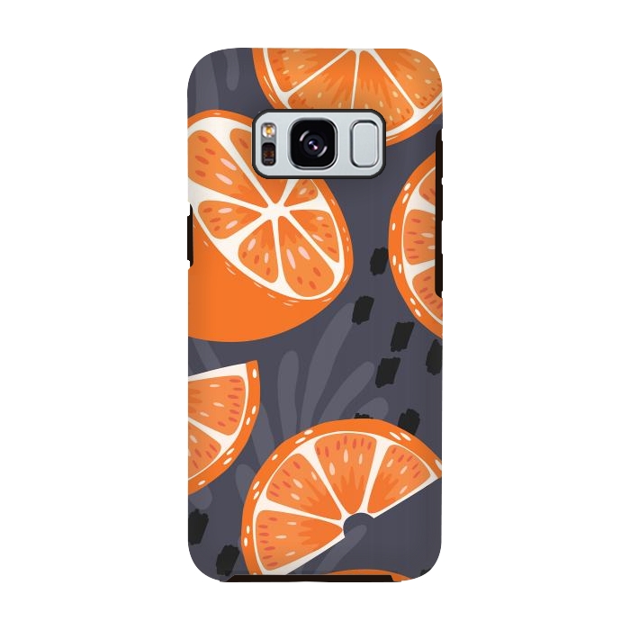 Galaxy S8 StrongFit Orange pattern 02 by Jelena Obradovic