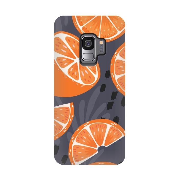 Galaxy S9 StrongFit Orange pattern 02 by Jelena Obradovic