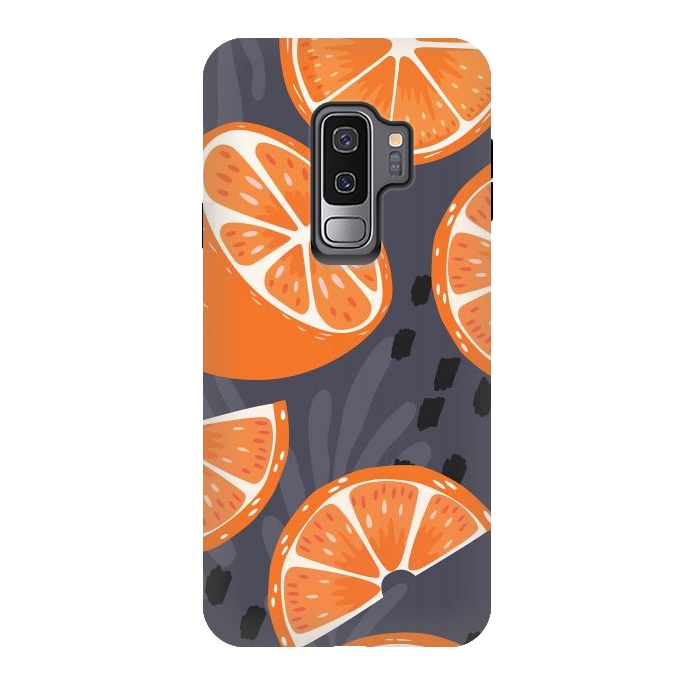 Galaxy S9 plus StrongFit Orange pattern 02 by Jelena Obradovic