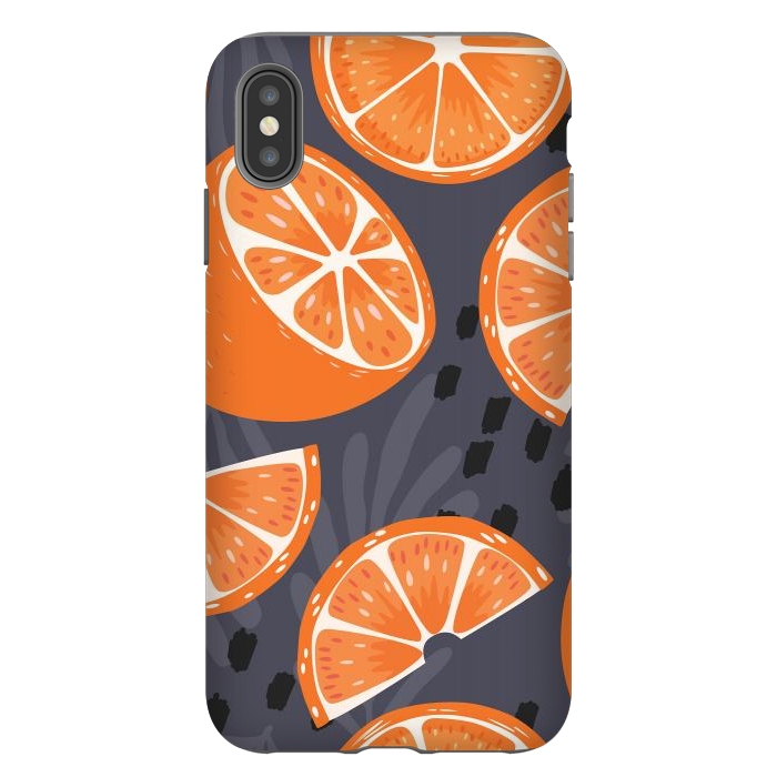iPhone Xs Max StrongFit Orange pattern 02 by Jelena Obradovic