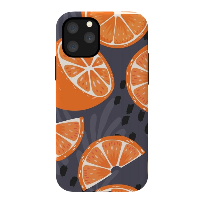 iPhone 11 Pro StrongFit Orange pattern 02 by Jelena Obradovic