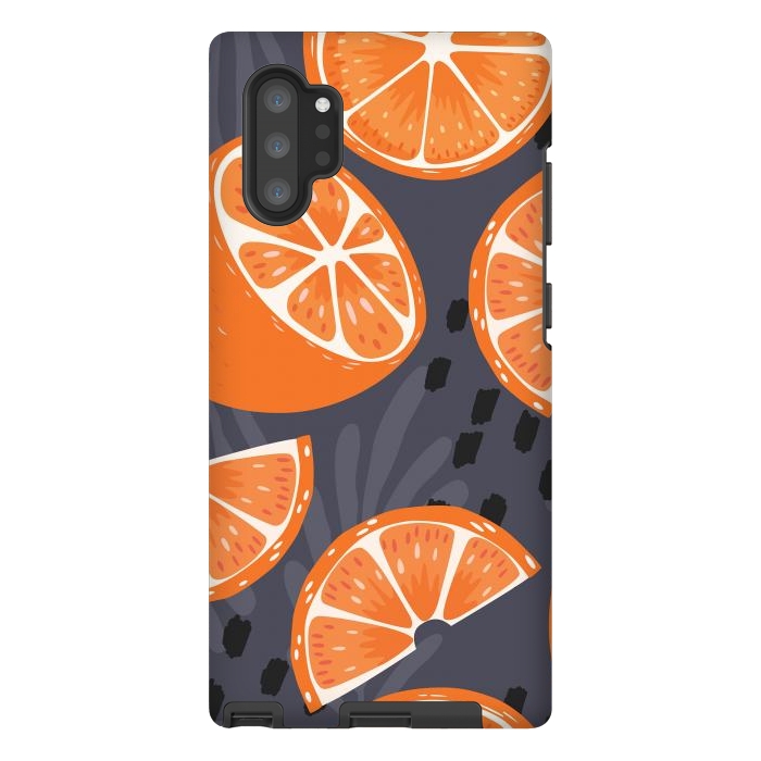 Galaxy Note 10 plus StrongFit Orange pattern 02 by Jelena Obradovic