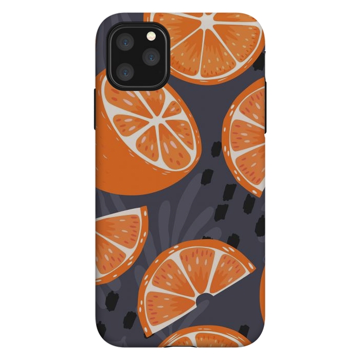 iPhone 11 Pro Max StrongFit Orange pattern 02 by Jelena Obradovic