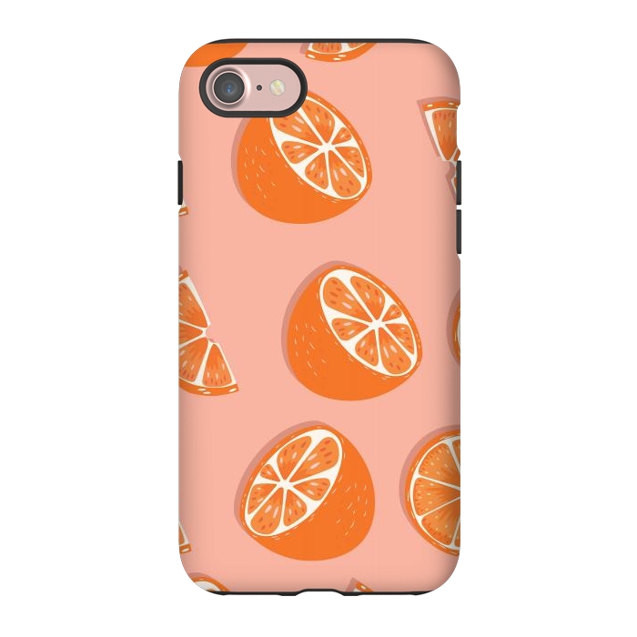 iPhone 7 StrongFit Orange pattern 03 by Jelena Obradovic