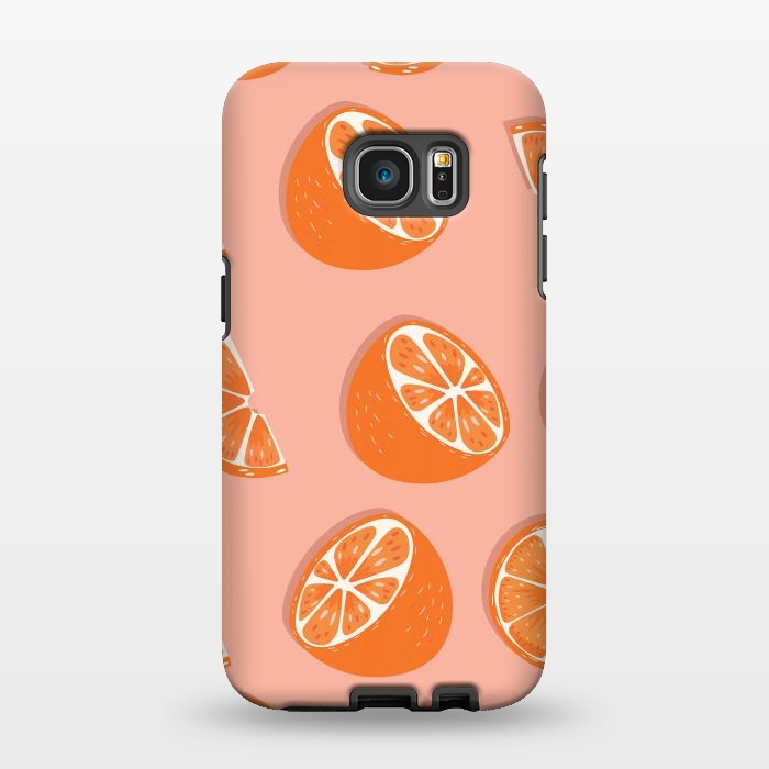 Galaxy S7 EDGE StrongFit Orange pattern 03 by Jelena Obradovic