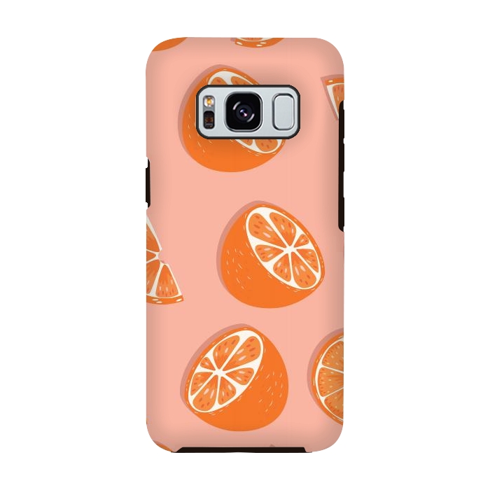 Galaxy S8 StrongFit Orange pattern 03 by Jelena Obradovic