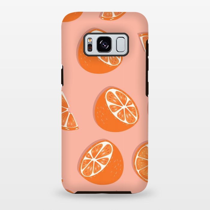 Galaxy S8 plus StrongFit Orange pattern 03 by Jelena Obradovic