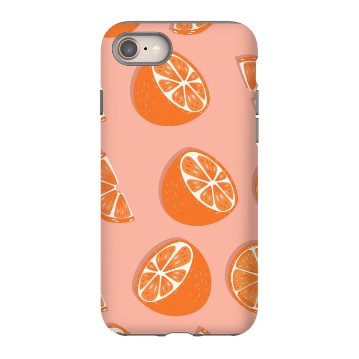 iPhone 8 StrongFit Orange pattern 03 by Jelena Obradovic