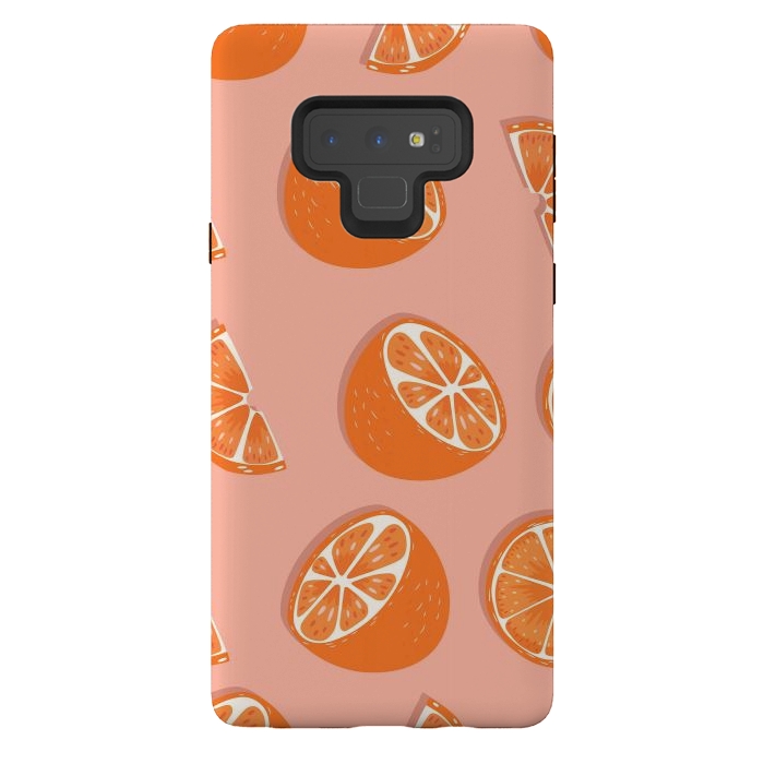 Galaxy Note 9 StrongFit Orange pattern 03 by Jelena Obradovic