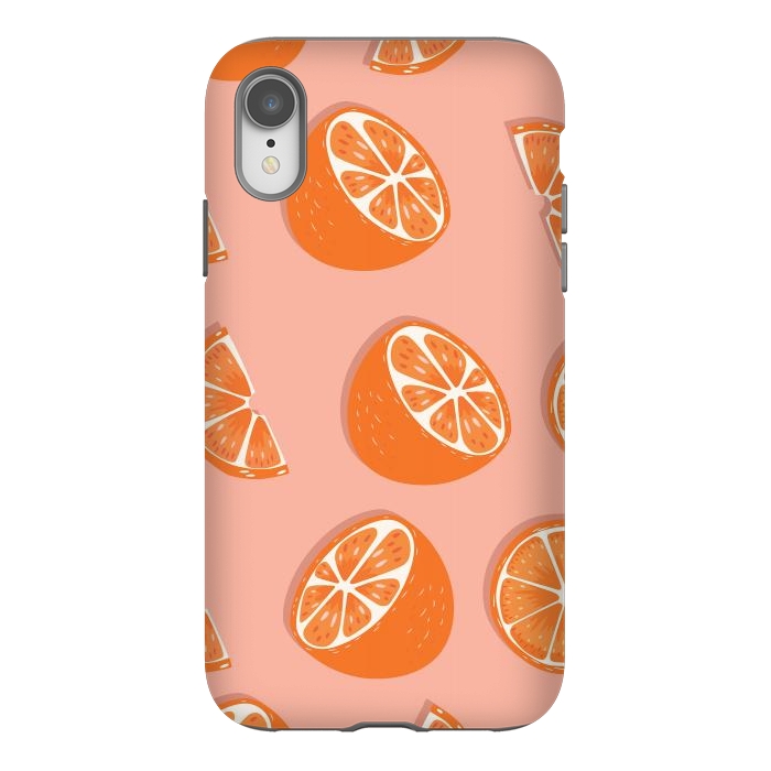 iPhone Xr StrongFit Orange pattern 03 by Jelena Obradovic