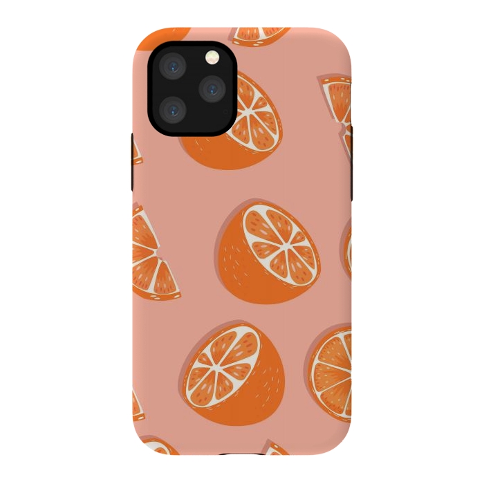 iPhone 11 Pro StrongFit Orange pattern 03 by Jelena Obradovic