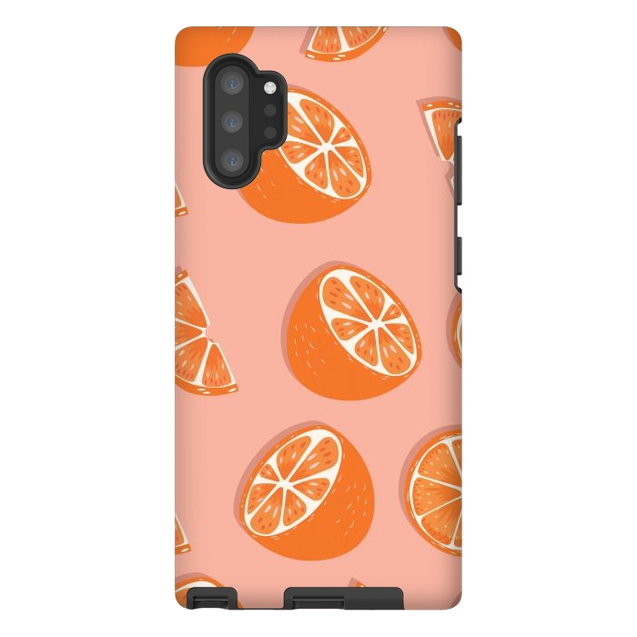 Galaxy Note 10 plus StrongFit Orange pattern 03 by Jelena Obradovic