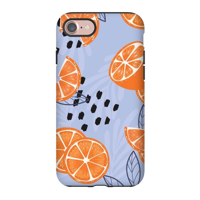 iPhone 7 StrongFit Orange pattern 04 by Jelena Obradovic